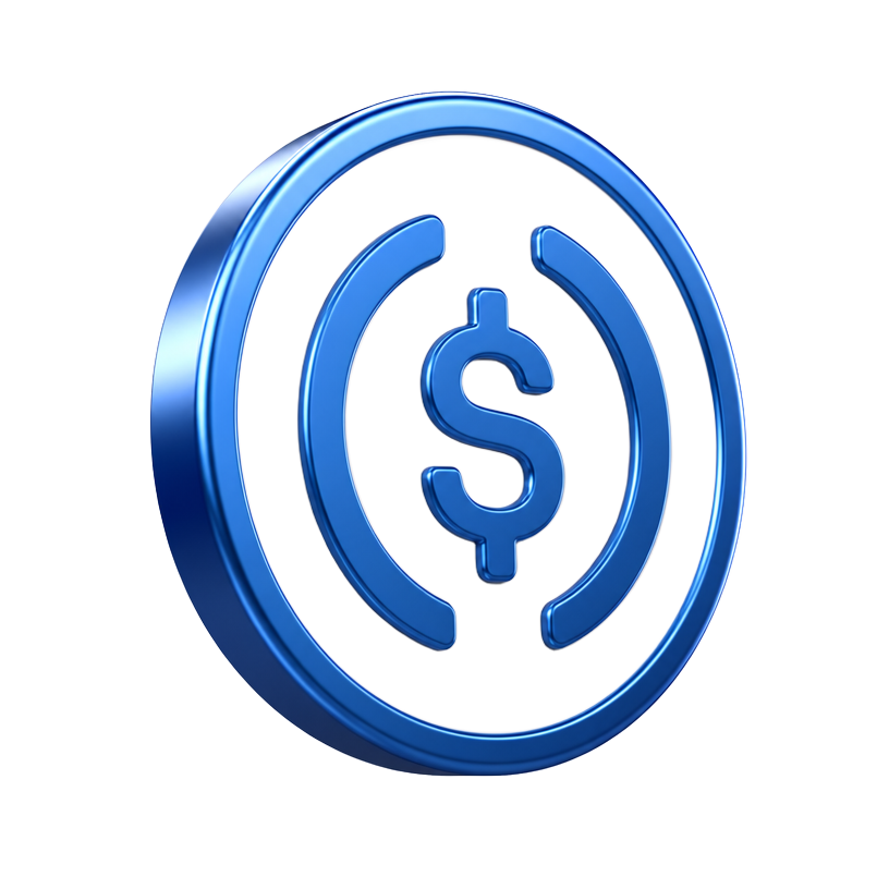 USD Coin 3D coin